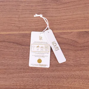 Tùy Chỉnh Logo Vàng Lá Hot Stamping Đồ Bơi BIKINI Giá Giấy Swing Tags - Product Image 1