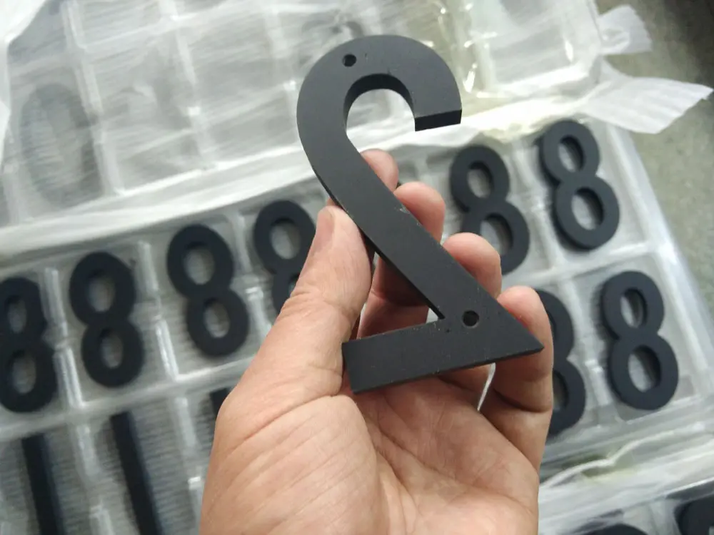 CNC metal alphabets 50MM 100MM black premium Door numbers