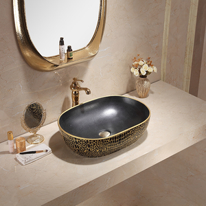 Lavabo de salle de bains en céramique, 1 pièce, nouveau modèle design moderne, vente en gros, sacs de toilette, style américain - Product Image 5