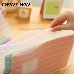 Alat tulis Yiwu lucu kreatif baru untuk sekolah dan kantor populer menggunakan tas berkas ritsleting pp ukuran <span class=keywords><strong>A4</strong></span> bening - Product Image 5