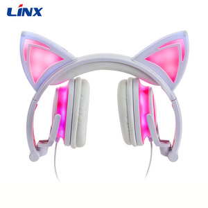 Personnalisé chat oreilles casque Vendu sur <span class=keywords><strong>Alibaba</strong></span>, vente chaude écouteurs - Product Image 2
