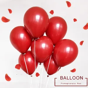 10 개/갑 10 inch 2.2g 석류 Red Round Latex Balloons Wedding Decoration Valentine's 날 자 용품 생일 Balloons