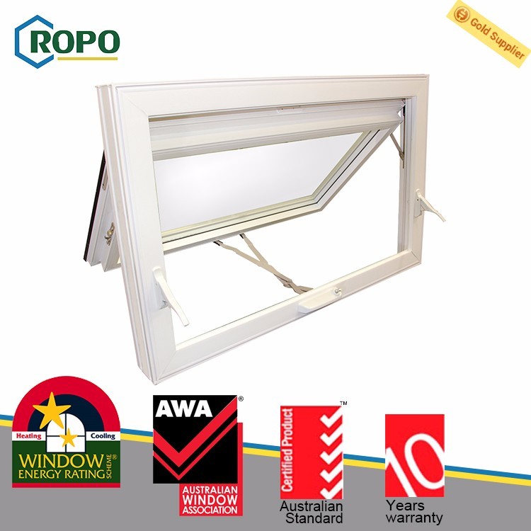 Personnalisé double vitrage UPVC/PVC windows, pas cher auvent fenêtre en verre fenêtre
