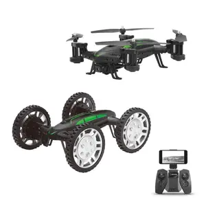 Xtrene Quadcopter Car FY602W Wifi FPV Real-time Drone 2 in 1 Flying Car RC UFO Quadcopter with 0.3MP Camera
