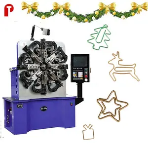 Christmas decoration ornament gift 0.5-3.5mm dia automatic feeder extension spring roll former bending machine