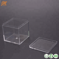 Boîte d'emballage à bonbons chocolat en acrylique, petite boîte cadeau transparente en plastique acrylique avec couvercle vente en gros, boîte à bonbons pour petites attentions pour mariage