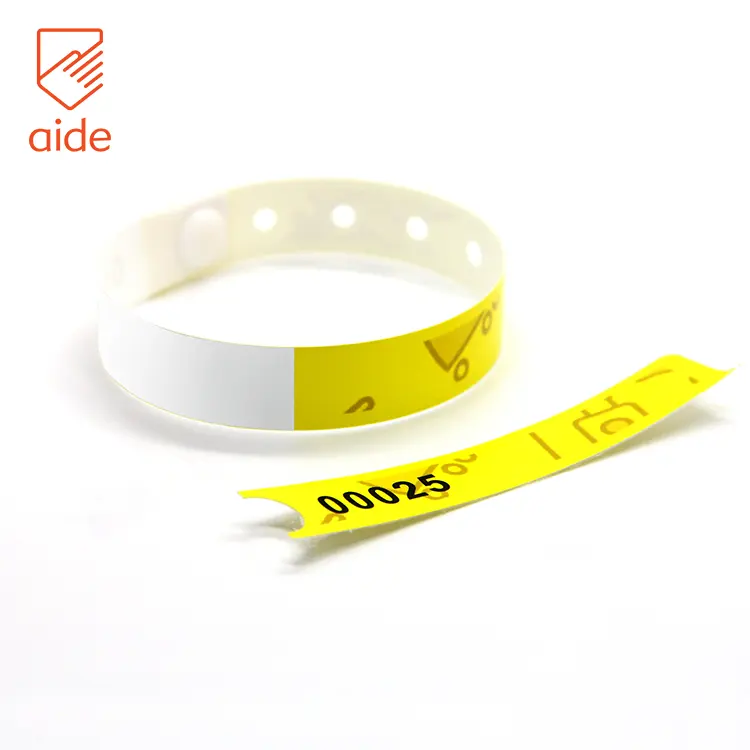 Bracelet Wristband Customized 1 Time Use Kids Recycled Lock Adjusting Plastic Bracelet Wristbands For Festival Event Swimming