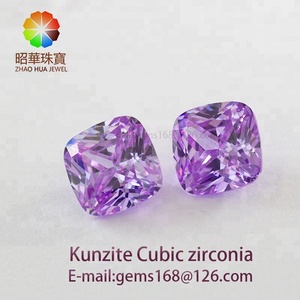 Coussin pierre précieuse de qualité supérieure, améthyste, Kunzite, zircone cubique, lavande, cz - Product Image 5