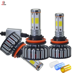 Weiyao frente luz led con ventilador de refrigeración super brillante <span class=keywords><strong>4</strong></span> lados cob chip led de la linterna del coche al <span class=keywords><strong>por</strong></span> mayor - Product Image 2