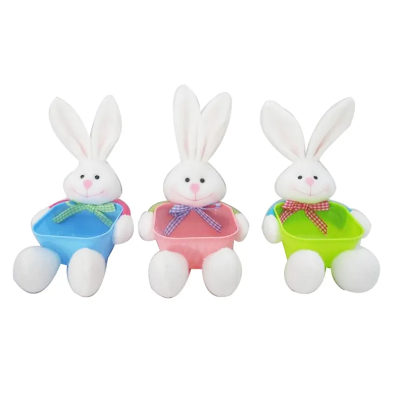 Factory Direct Beauty Pasen Bunny Pasen Mand Groothandel Konijn Gift Candy Ei Houder Voor Pasen