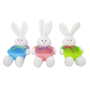 factory direct beauty easter bunny easter basket wholesale rabbit gift candy egg holder for easter