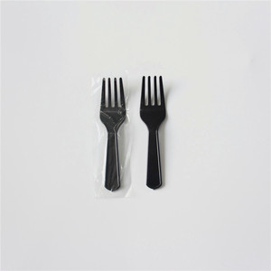 Salad Dùng Một Lần Ngắn Xử Lý Nhựa Dĩa Đen <span class=keywords><strong>Mini</strong></span> <span class=keywords><strong>Fork</strong></span> - Product Image 2