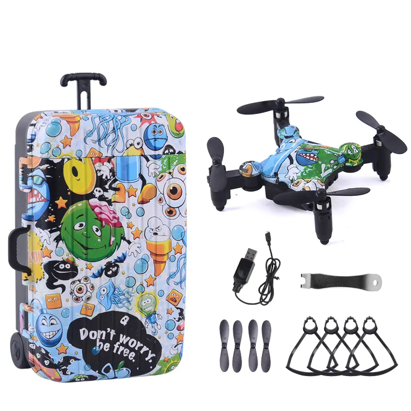 Zhorya luggage foldable pocket mini drones with wifi camera