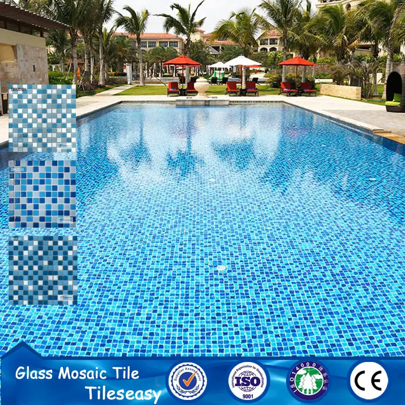 Línea de producción de azulejos de mosaico de vidrio de colores combinados para azulejos de piscina