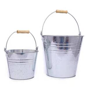 Grand seau en fer galvanisé, seau à eau, 5L-18L, baril de nettoyage - Product Image 2