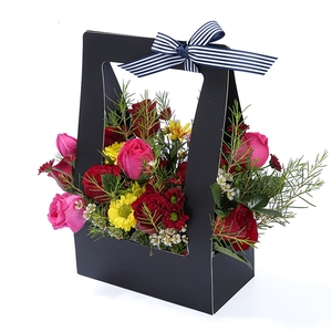 Boîte à fleurs en papier, pliable, carrée, emballage de fleurs, vente en gros, 50 pièces - Product Image 4