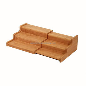 <span class=keywords><strong>Portaspezie</strong></span> Espandibile in Bambù, Organizzatore a 3 Ripiani per Armadietto, Scaffale in Legno di Bambù per Spezie - Product Image 5