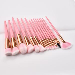 Ensemble <span class=keywords><strong>de</strong></span> 15 pinceaux <span class=keywords><strong>de</strong></span> maquillage roses avec <span class=keywords><strong>pinceau</strong></span> éventail - Product Image 5