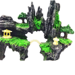 Vue Sur <span class=keywords><strong>la</strong></span> montagne 13.8 "H Aquarium Ornement Décoration-fish tank arbre Grotte Résine - Product Image 1