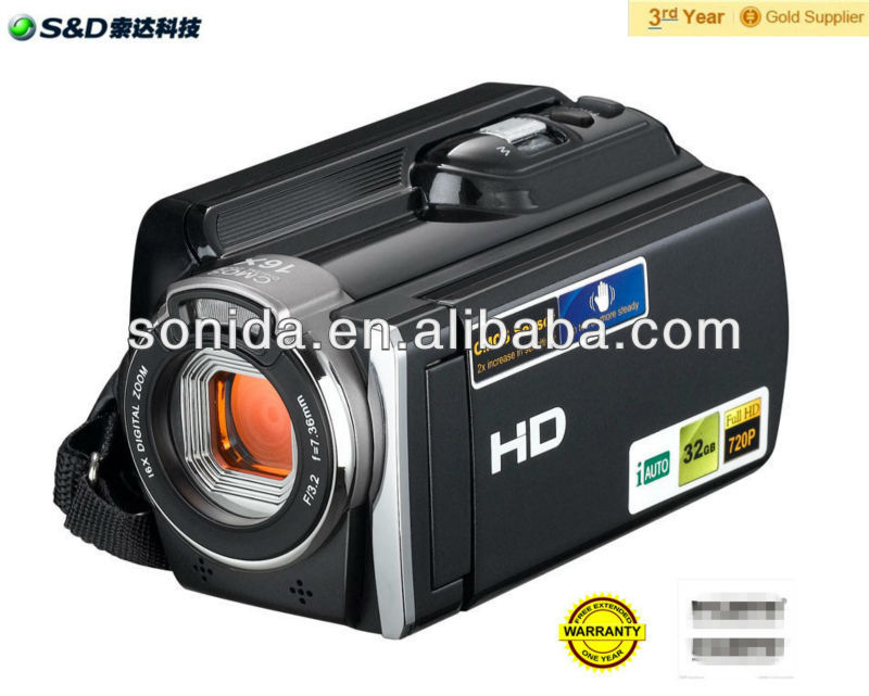 Китайский цена цифровая видеокамера для 2013 с 3.0 кмоп-датчик, 16mp, 720 P, 2.7 дюймов, 16 * зум-белый и а . в . вход