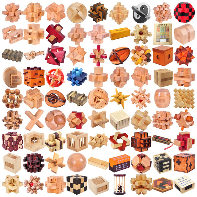 Holz Iq Puzzle Traditionellen Puzzle Gehirn Teaser Spielzeug Kongming Schloss Holz Luban Lock Puzzle