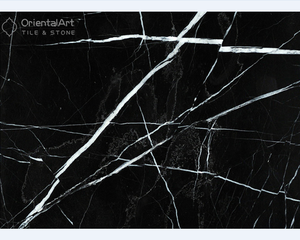 Wholesale <strong>Black</strong> Marble with White Veins Good Price Nero <strong>Marquina</strong> Chinese Marble Tile - Product Image 1