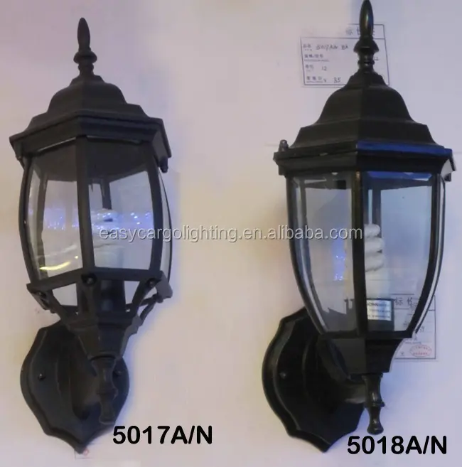 Best price classic style Waterproof Garden Lamp waterproof wall light outdoor wall lamp (5017A/N & 5018 A/N BK)