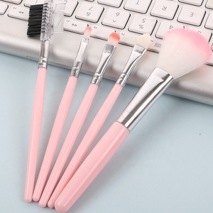 Set di 5 <span class=keywords><strong>Pennelli</strong></span> per Trucco per Bambini con Logo Personalizzato, Manico in Plastica e Setole Sintetiche - Regalo Promozionale per l'Applicazione di Correttore - Product Image 1