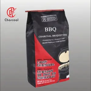 Hongqiang bantal portabel panggangan BBQ kayu bambu arang bulat memasak batu bara untuk barbekyu