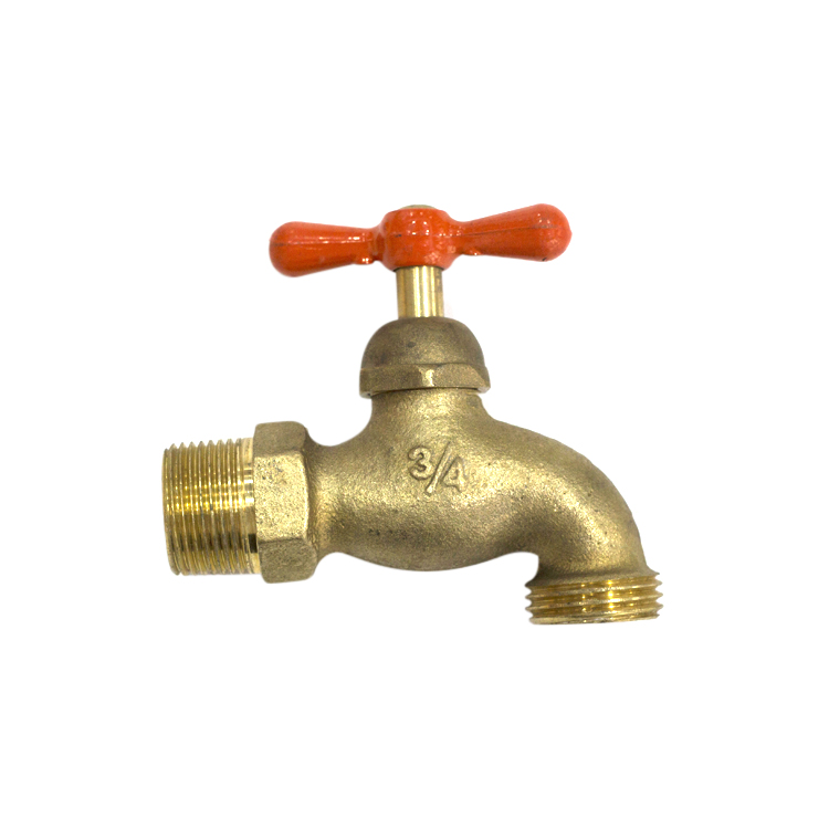 3/4 high quality forged brass sand casting bibcock with T-handle water tap