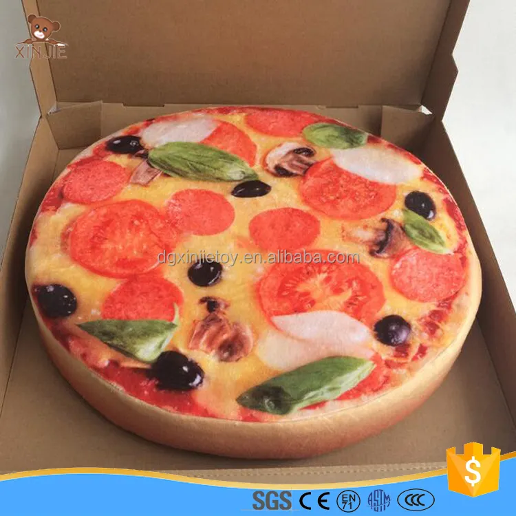 2024 nueva personalización cojín de felpa con forma de pizza