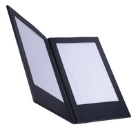 Support de menu pliable noir à 2 panneaux LED pour restaurant café club 8.5X11 ''Inserts