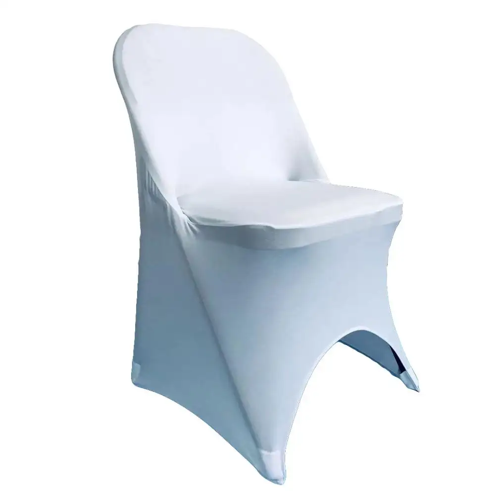 Банкетные Свадебные белые складные чехлы из спандекса для детских стульев