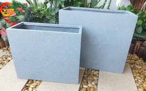 Vasi Quadrati in <span class=keywords><strong>Pietra</strong></span>, <span class=keywords><strong>Fioriera</strong></span> in <span class=keywords><strong>Pietra</strong></span> Fibrosa - Product Image 2