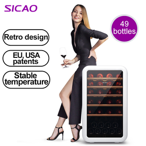 Sicao Mini Điện Máy Nén Đầy Đủ Retro Trăng Rượu Vang Đỏ Cooler Tủ Lạnh Giá Thái Lan Tủ Lạnh Dubai Tủ Showcase - Product Image 2