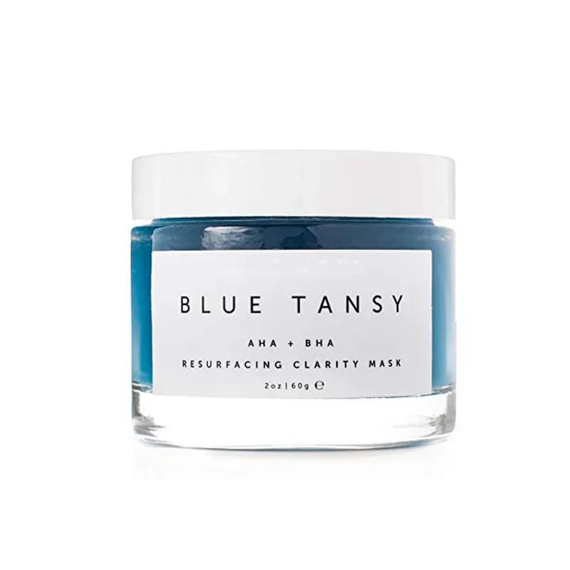 OEM Organic AHA and BHA Blue Tansy Resurfacing Cream Mask Anti-Wrinkle Brightening Blue Tansy Sleep Facial Mask