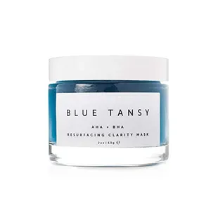 OEM Masker Organik AHA dan BHA Blue Tansy Krim Resurfacing Masker Wajah Pencerah Wajah Blue Tansy