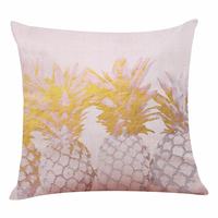 Housses de coussin imprimées de plantes à fleurs tissées coréennes et de géométrie rose Coussins résistants à l'eau Oreillers