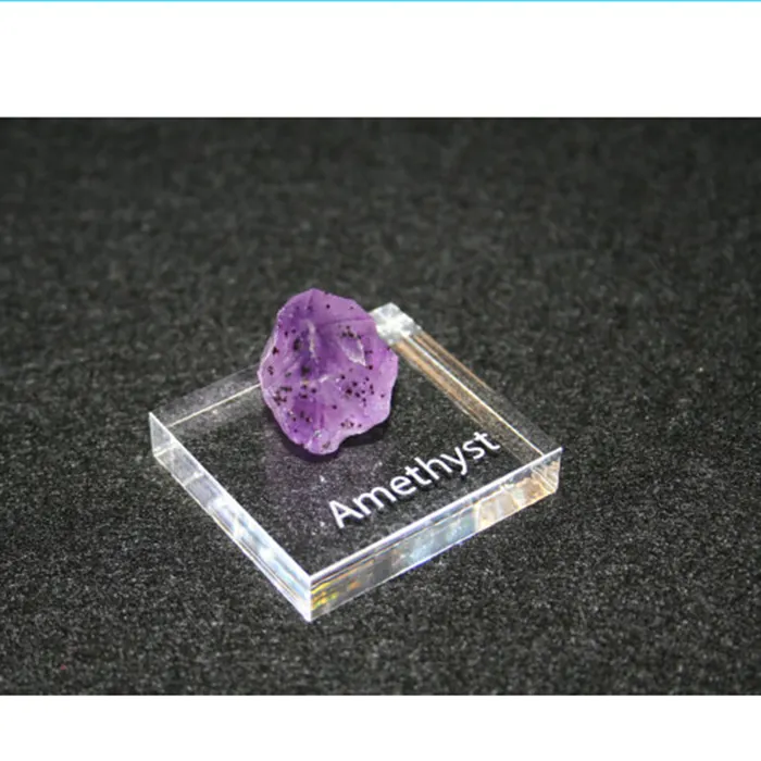 OEM bloques minerales de acrílico transparente, pedestal de bloque de dipslay pequeño con grabado