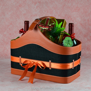 Cuoio colorato Hotel Cesto Regalo, vino Frutta Cestini - Product Image 4