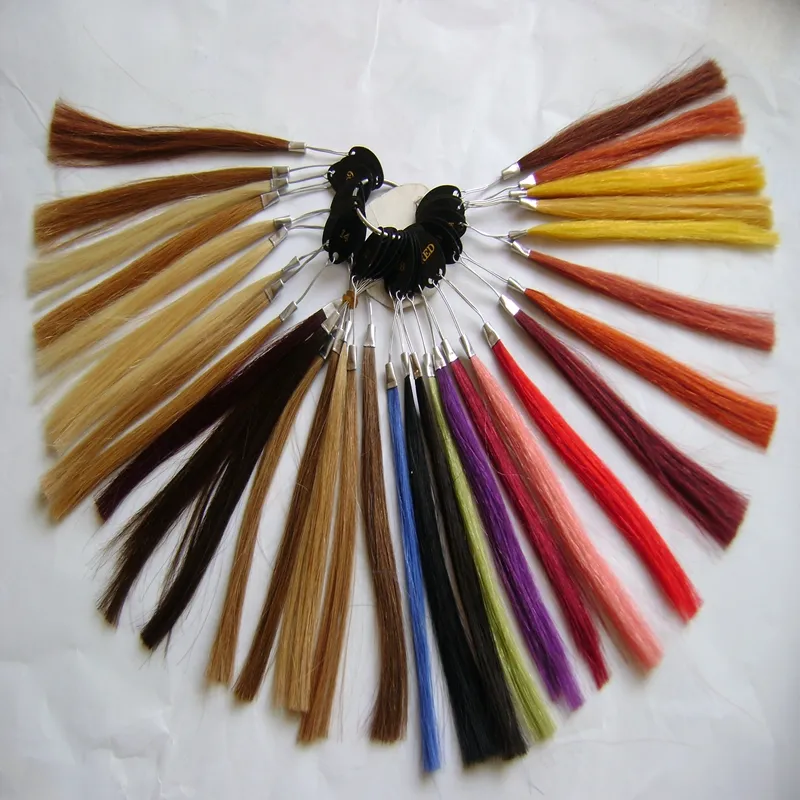 Heze xingmao hair factory-carta de color de cabello humano, precio al por mayor, 100 por ciento, anillo de color
