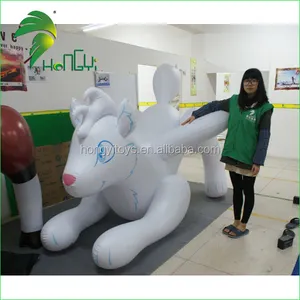 Hongyi Cartoon Type White Flying Inflatable Wolf , Inflatable Husky Wolf Toys