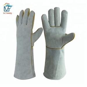 Anti Flash leather protectant's cowhide leather Tig argon arc welding gloves - Product Image 1