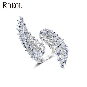 RAKOL RP190 <strong>Snake</strong> Shape <strong>Rings</strong> for Ladies <strong>Silver</strong> <strong>Rings</strong> Fashion Jewelry - Product Image 1