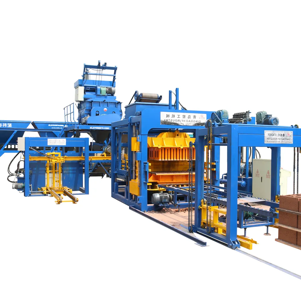 dubai abaya kaftan brick molding machine QT10-15 automatic concrete hollow block making machine price list