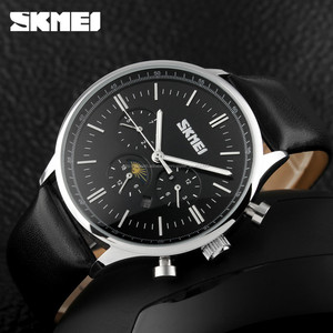 Nuevo diseño skmei oem vestido reloj de marcación especial movimiento de japón ginebra correa de cuero reloj de moda reloj - Product Image 2