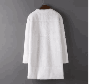 Popolare cappotto di pelliccia di pelliccia di volpe lunga e <span class=keywords><strong>Beige</strong></span> colmo bianco 3xl per grossista da donna - Product Image 2