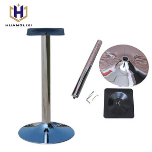 Fuente de la fábrica <span class=keywords><strong>café</strong></span> muebles pierna cromo del metal tabla base para interiores - Product Image 3