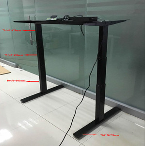 Motor eléctrico de soporte de escritorio de oficina con mesa de ordenador de escritorio madera - Product Image 3