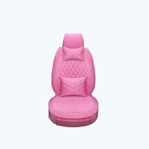 คุณภาพสูง 5D ผู้หญิงรถที่นั่งครอบคลุมการออกแบบชุดรถผู้หญิงสำหรับสีชมพูสีรถฝาครอบที่นั่ง